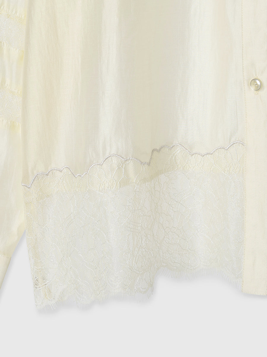 レースコンビシアーシャツ