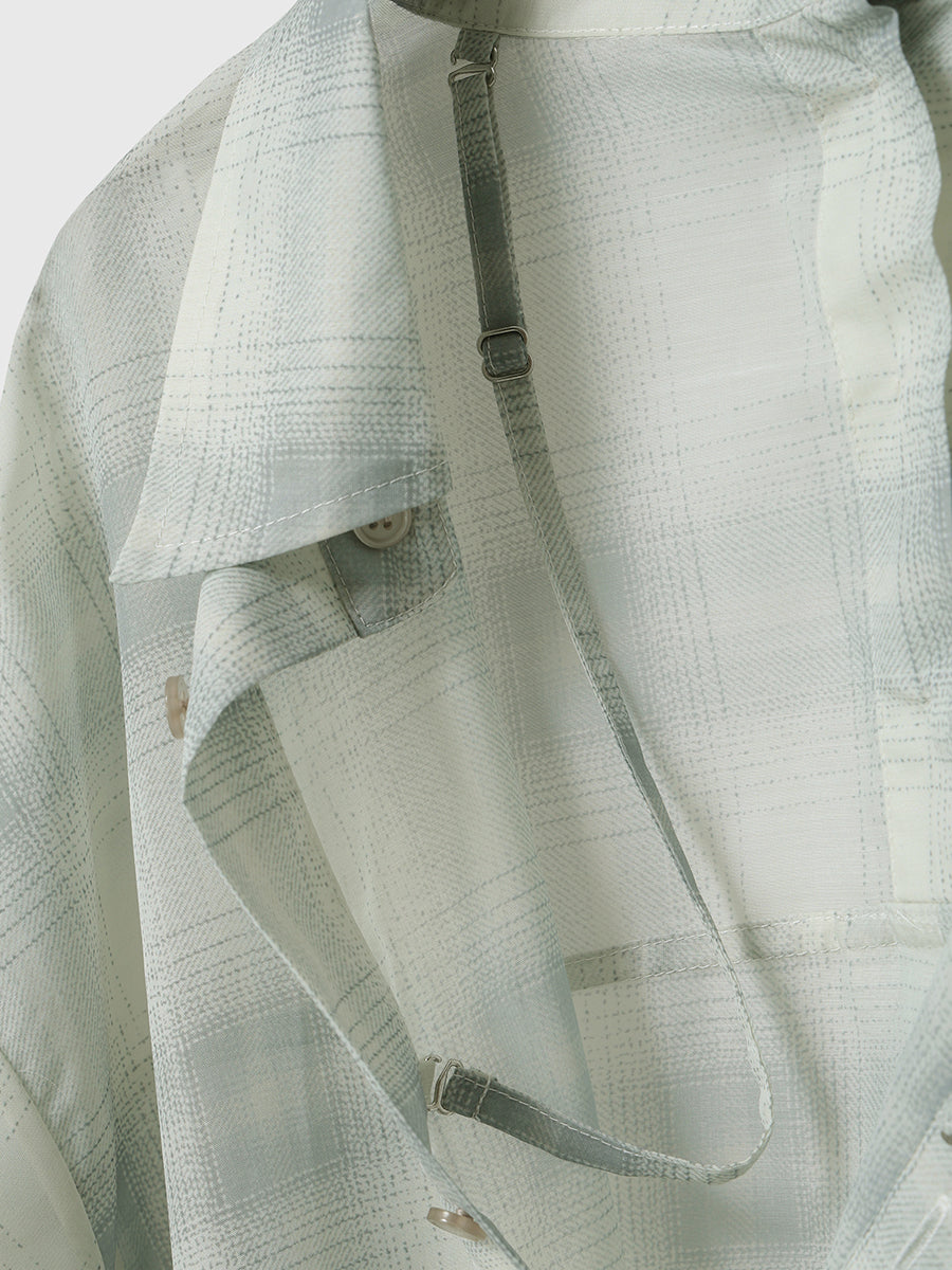 シアーチェック2WAYシャツ