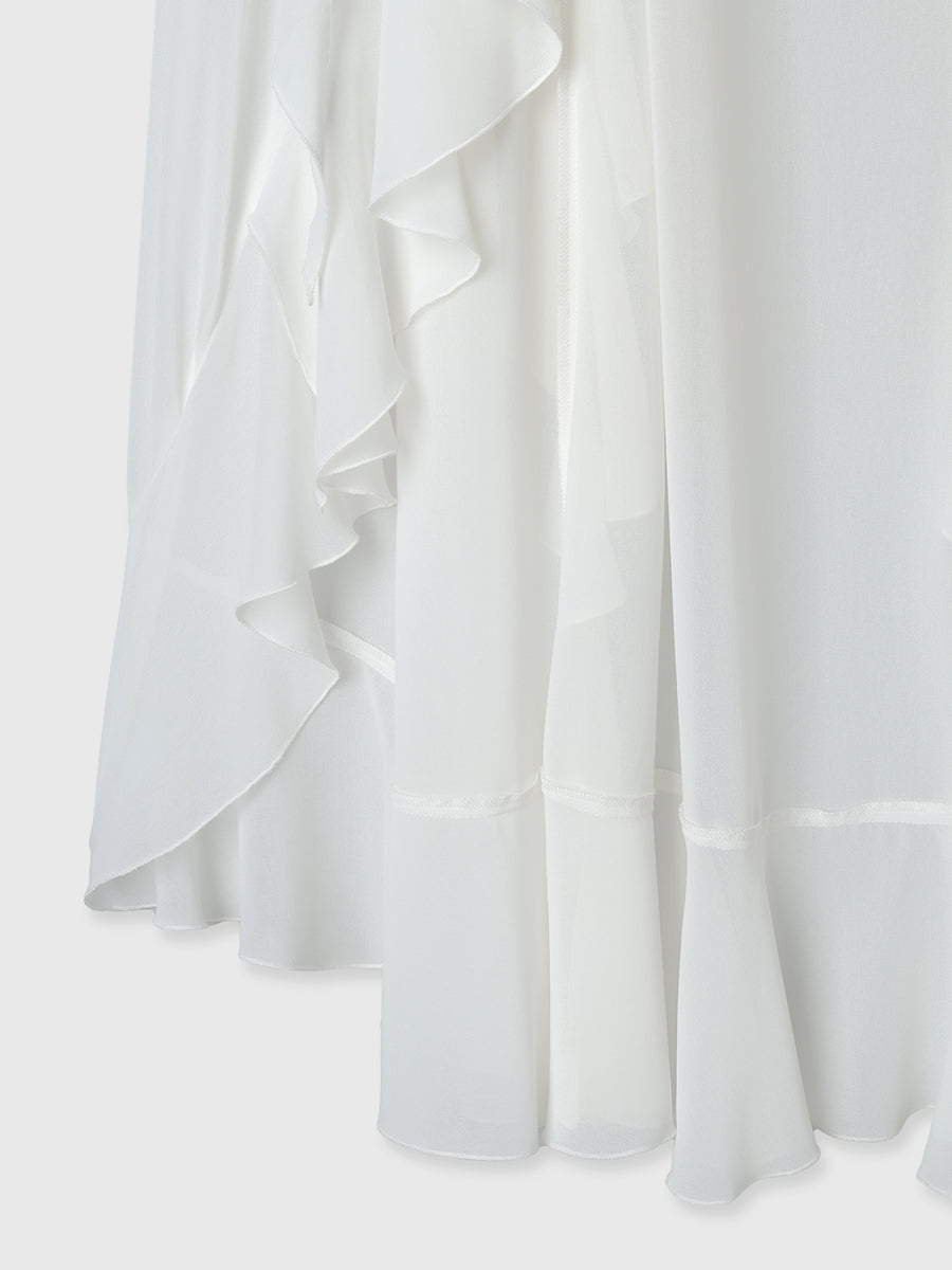 ラッフルキャミロングブラウス