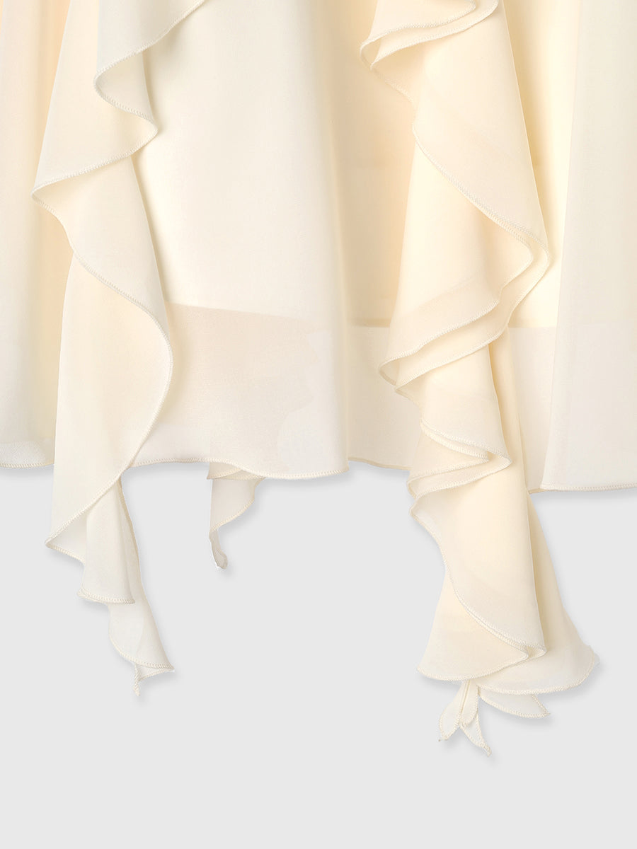 ボリュームラッフルミニドレス