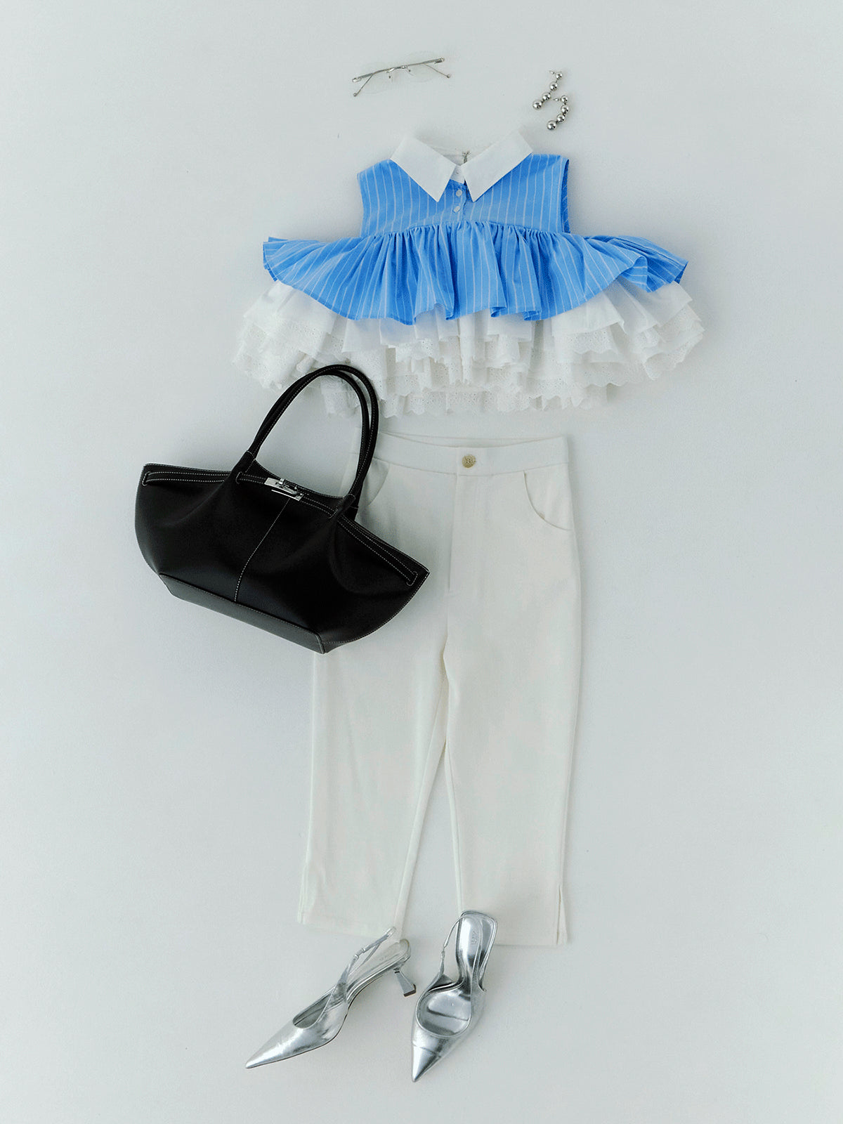 ボリュームラッフルブラウス