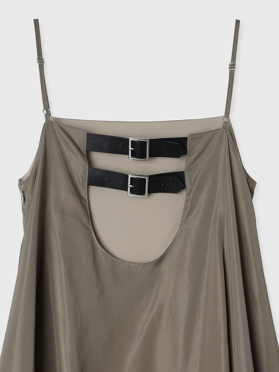 バックベルトバルーンロングワンピース
