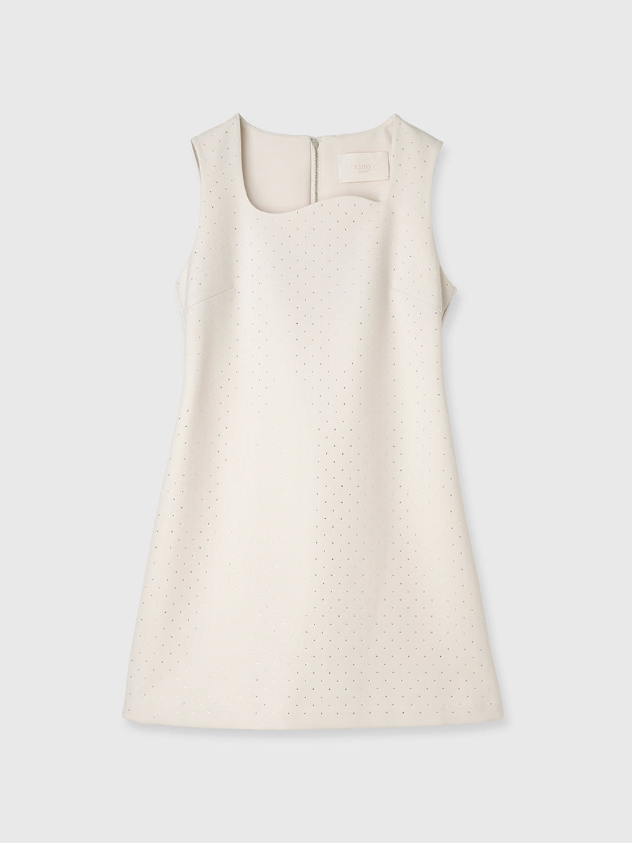 ビジュートリムミニワンピース