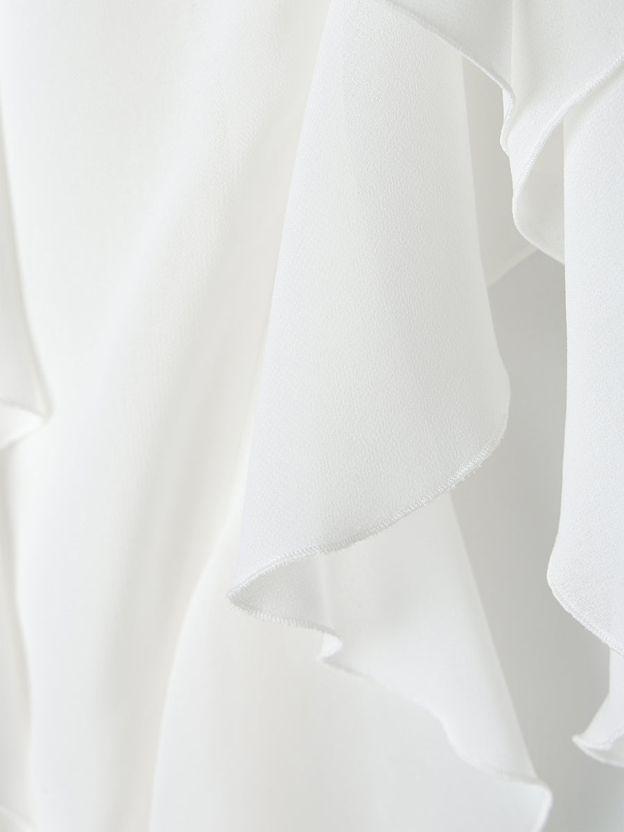 ラッフルキャミロングブラウス