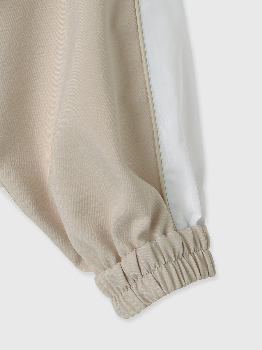 スイッチングバイカラーブルゾン