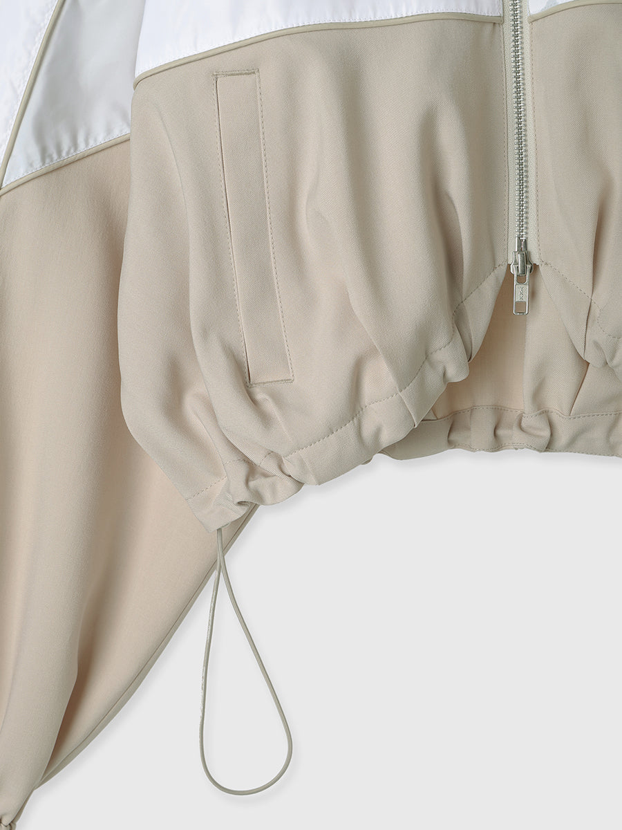 スイッチングバイカラーブルゾン