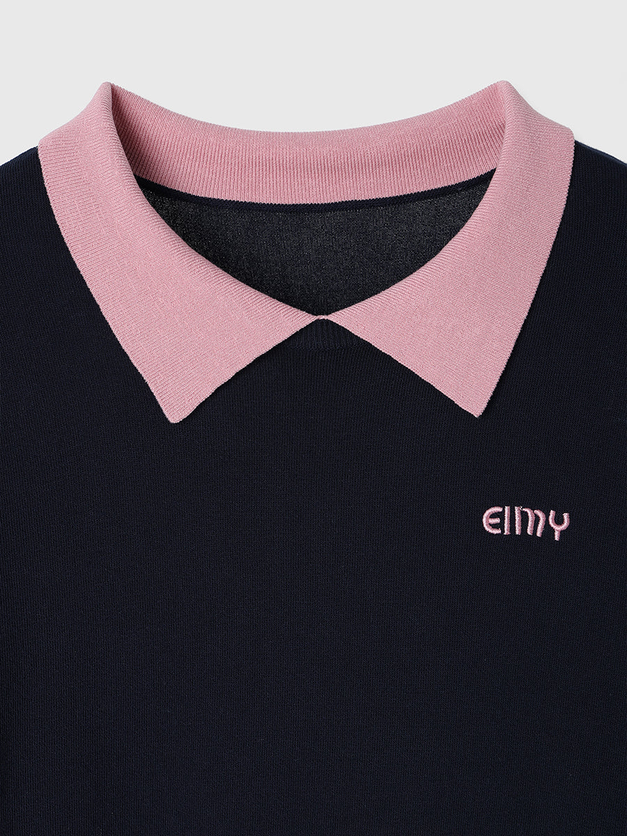 ニットレイヤードトップス