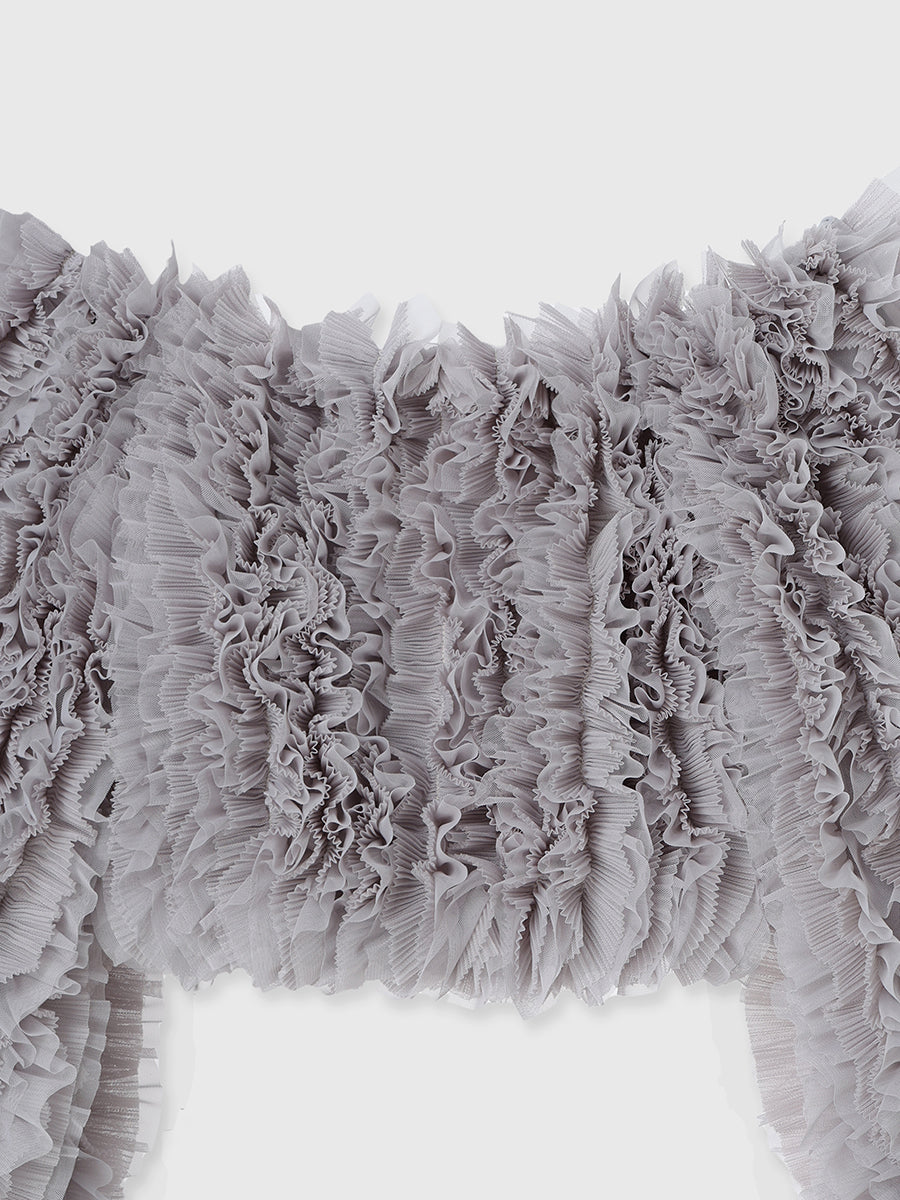 ボリュームチュールオフショルトップス