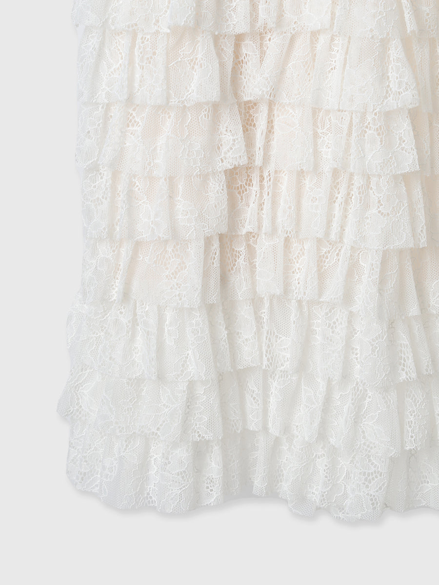 レースティアードワンピース