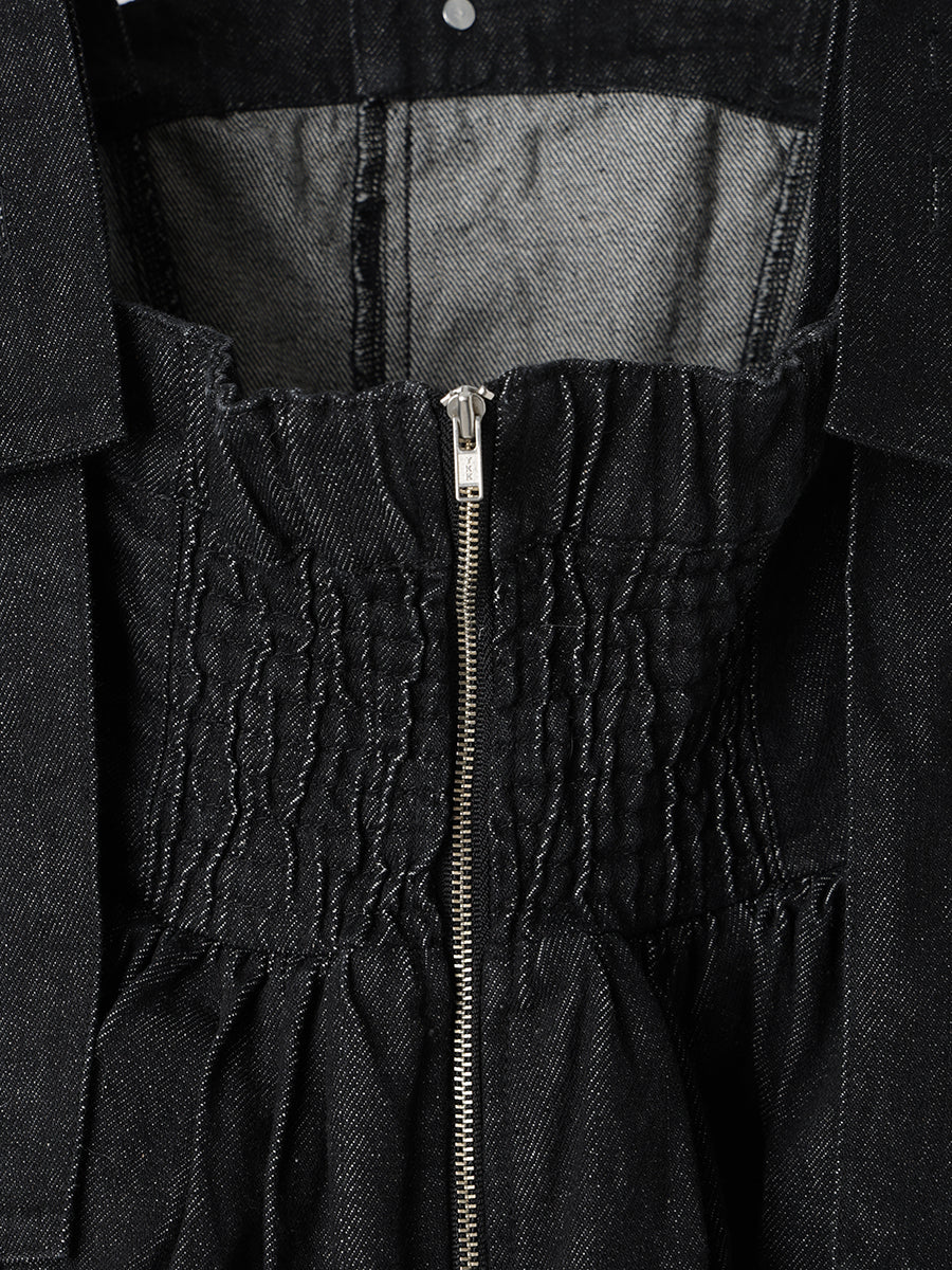 ペプラムデニムビスチェ