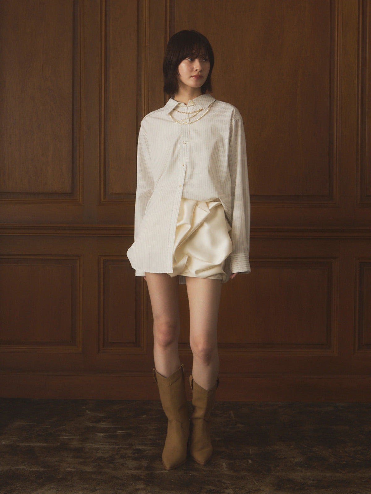 ドレープバルーンミニスカート