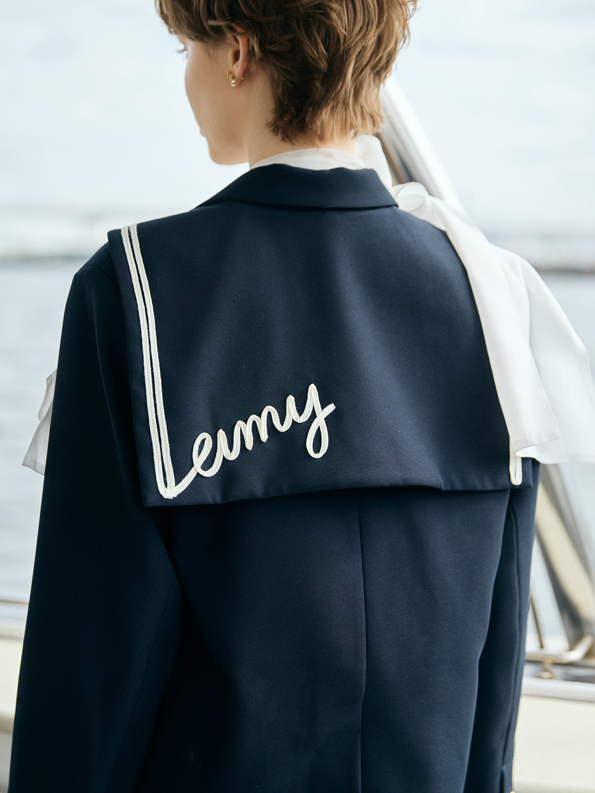 Attachedcollarマリンジャケット