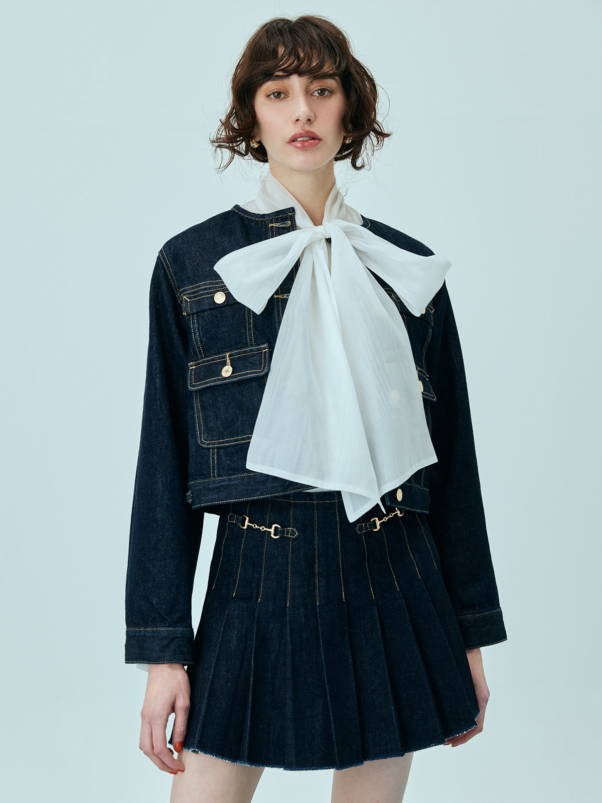 MODEL:176cm／COLOR:INDIGO／SIZE:F