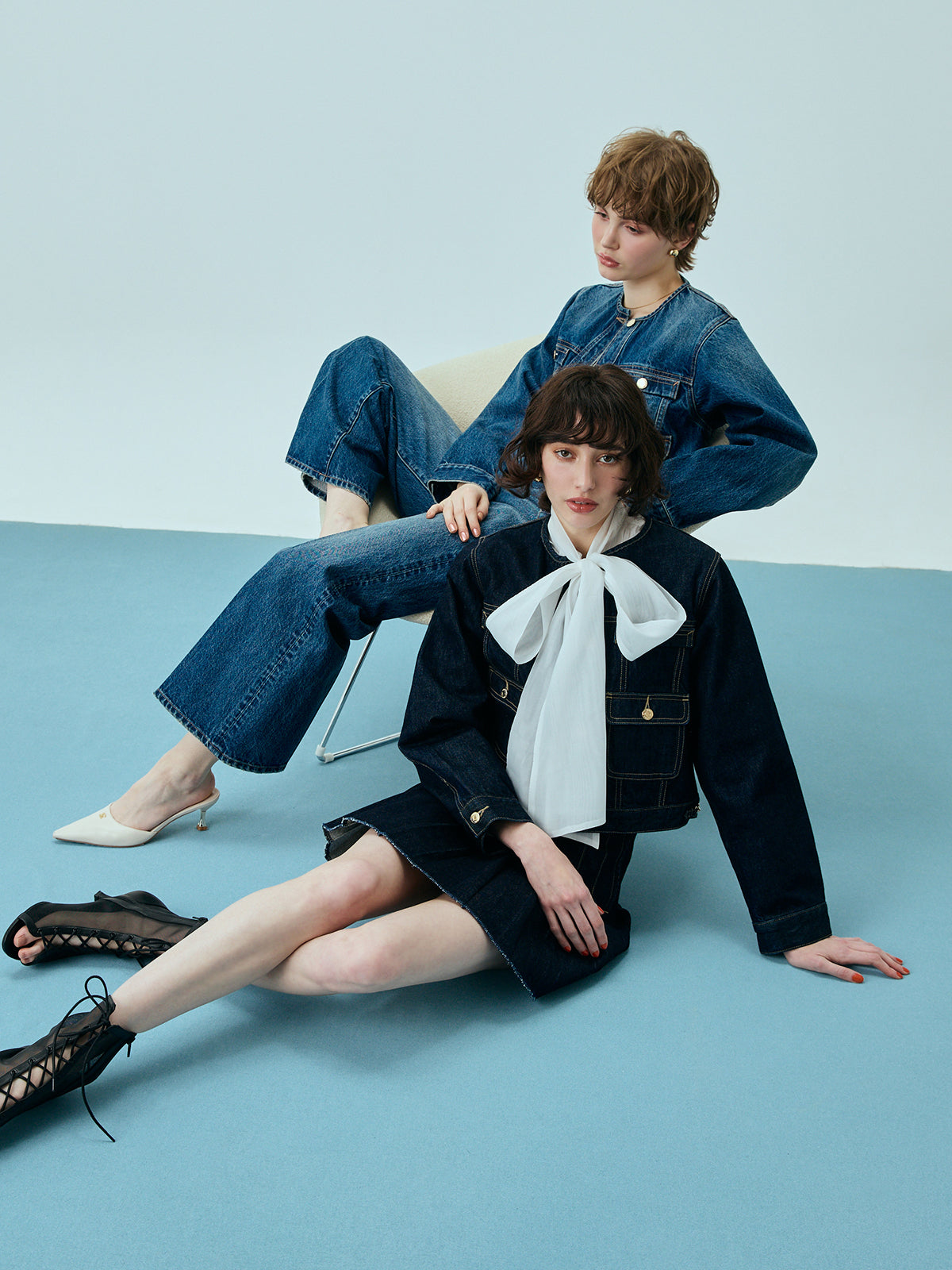 ビットデニムパンツ