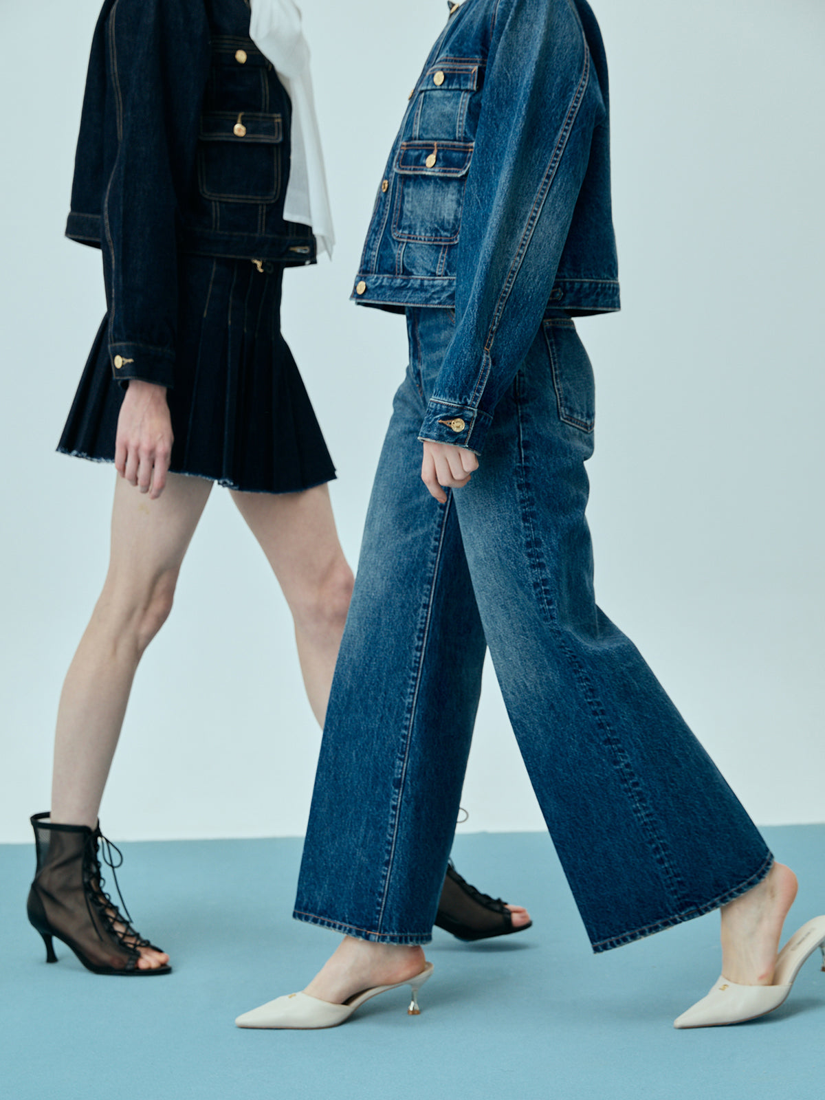 ビットデニムパンツ