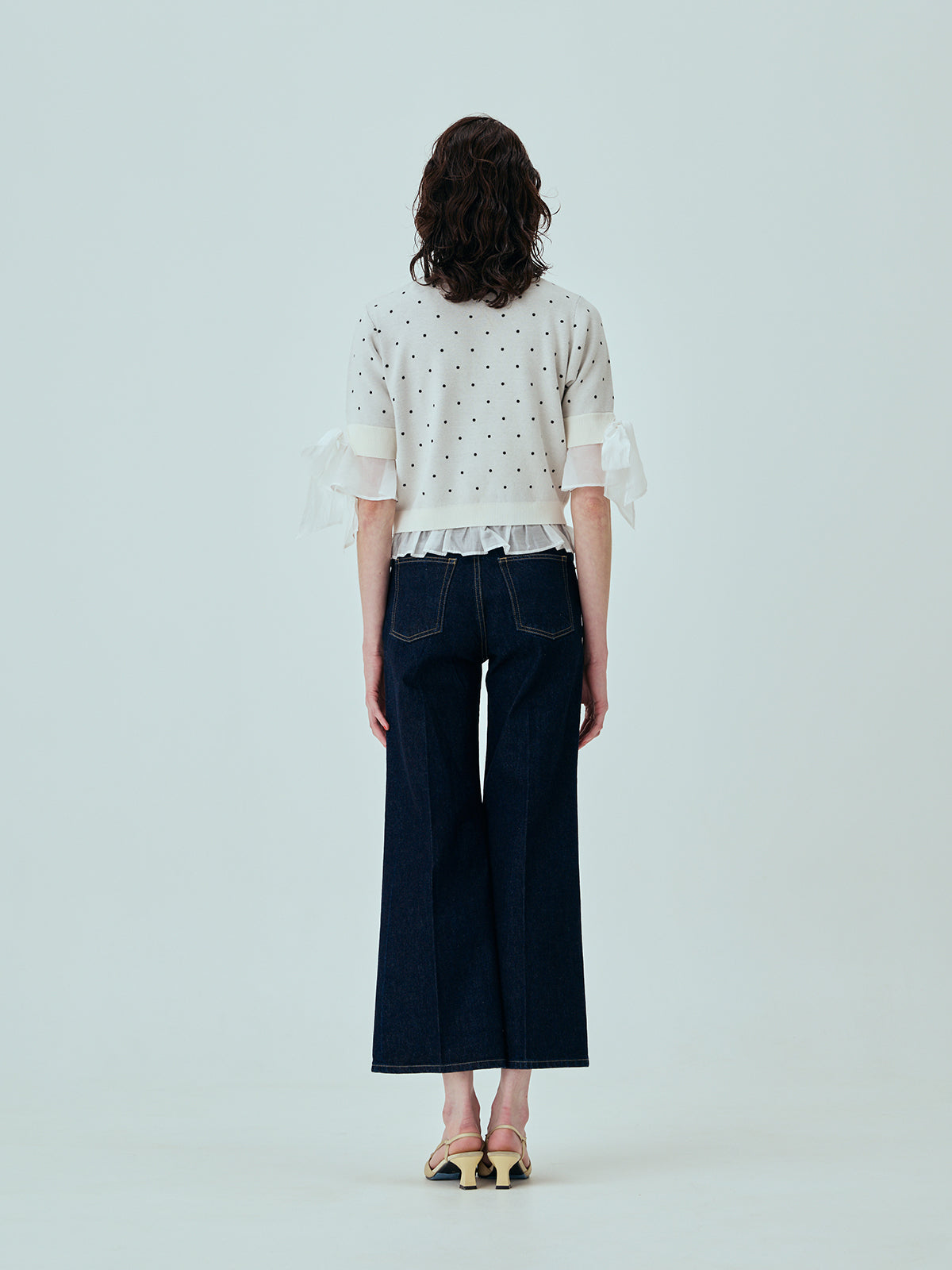 26SS ver.】DOT Attachedcollarハーフスリーブカーディガン