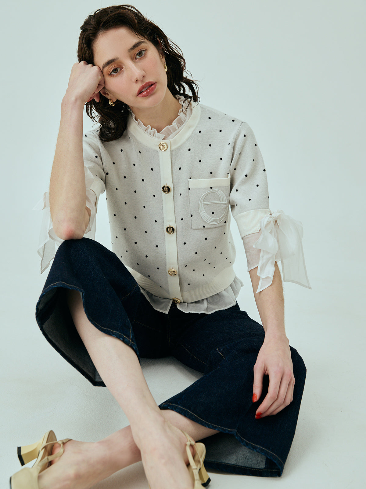 ビットデニムパンツ