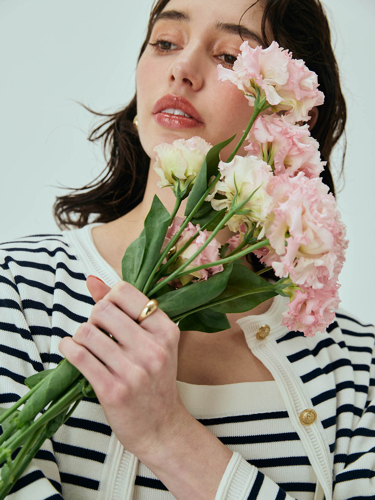 マリンボーダーニットセットワンピース