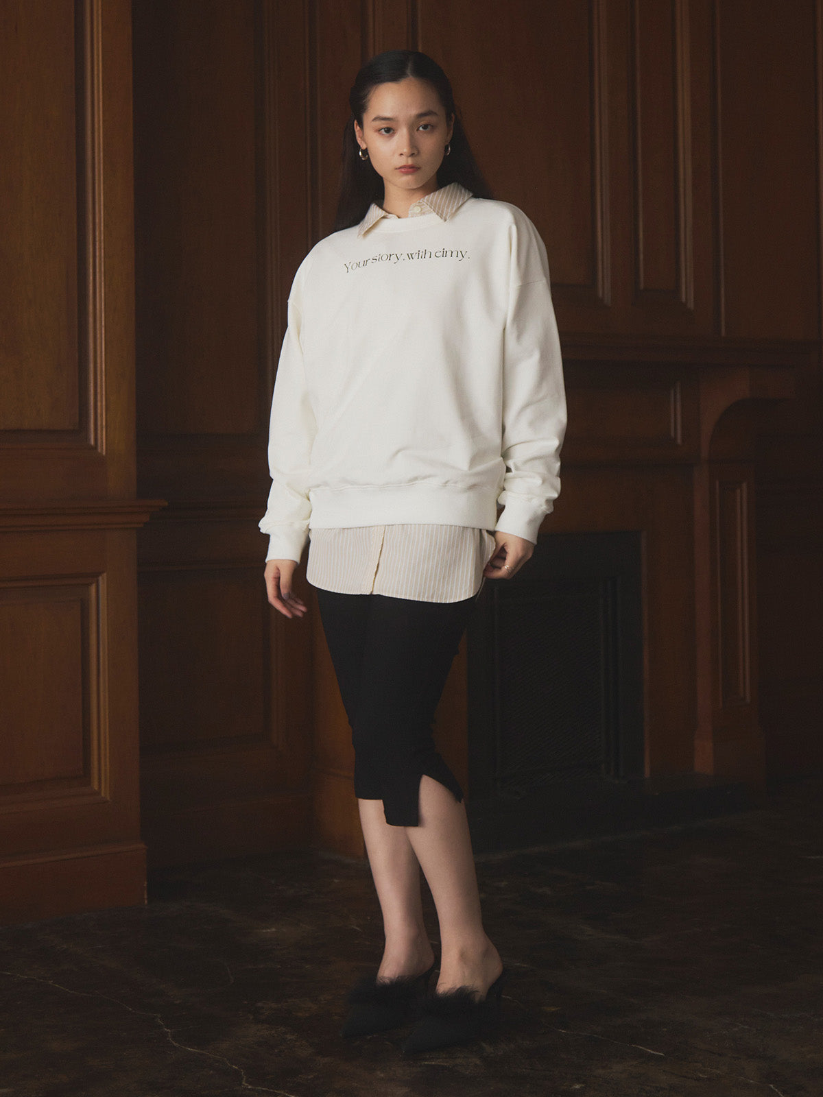 バックスリットシャツ