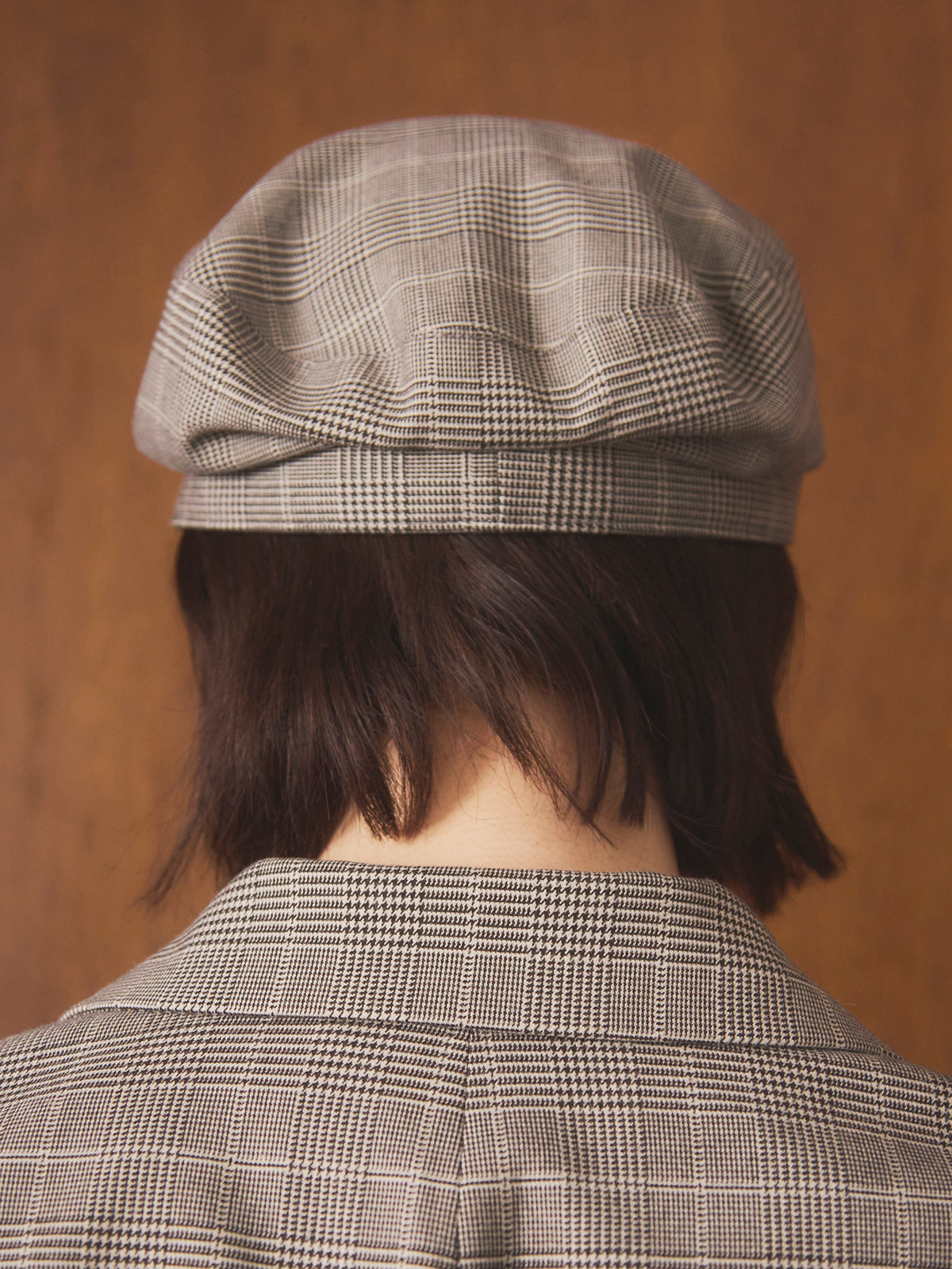 グレンチェックキャスケット