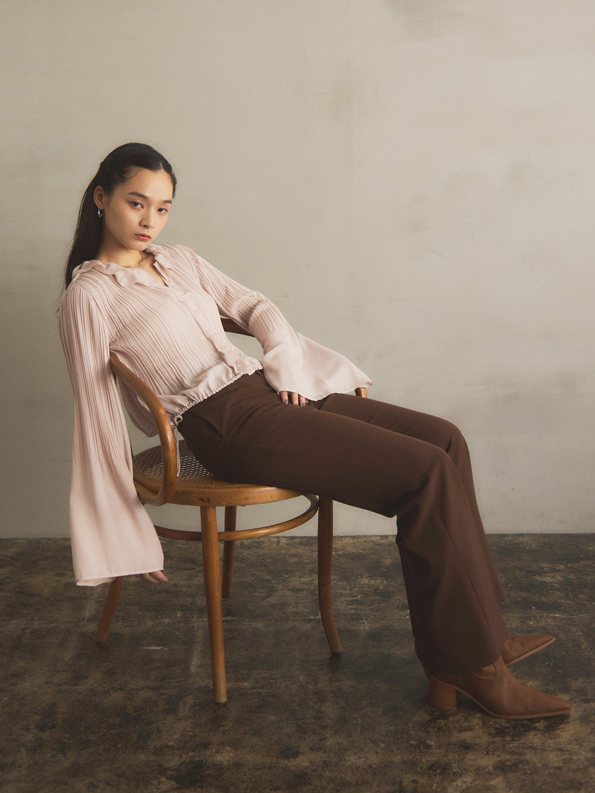 ハイウエストフレアパンツ