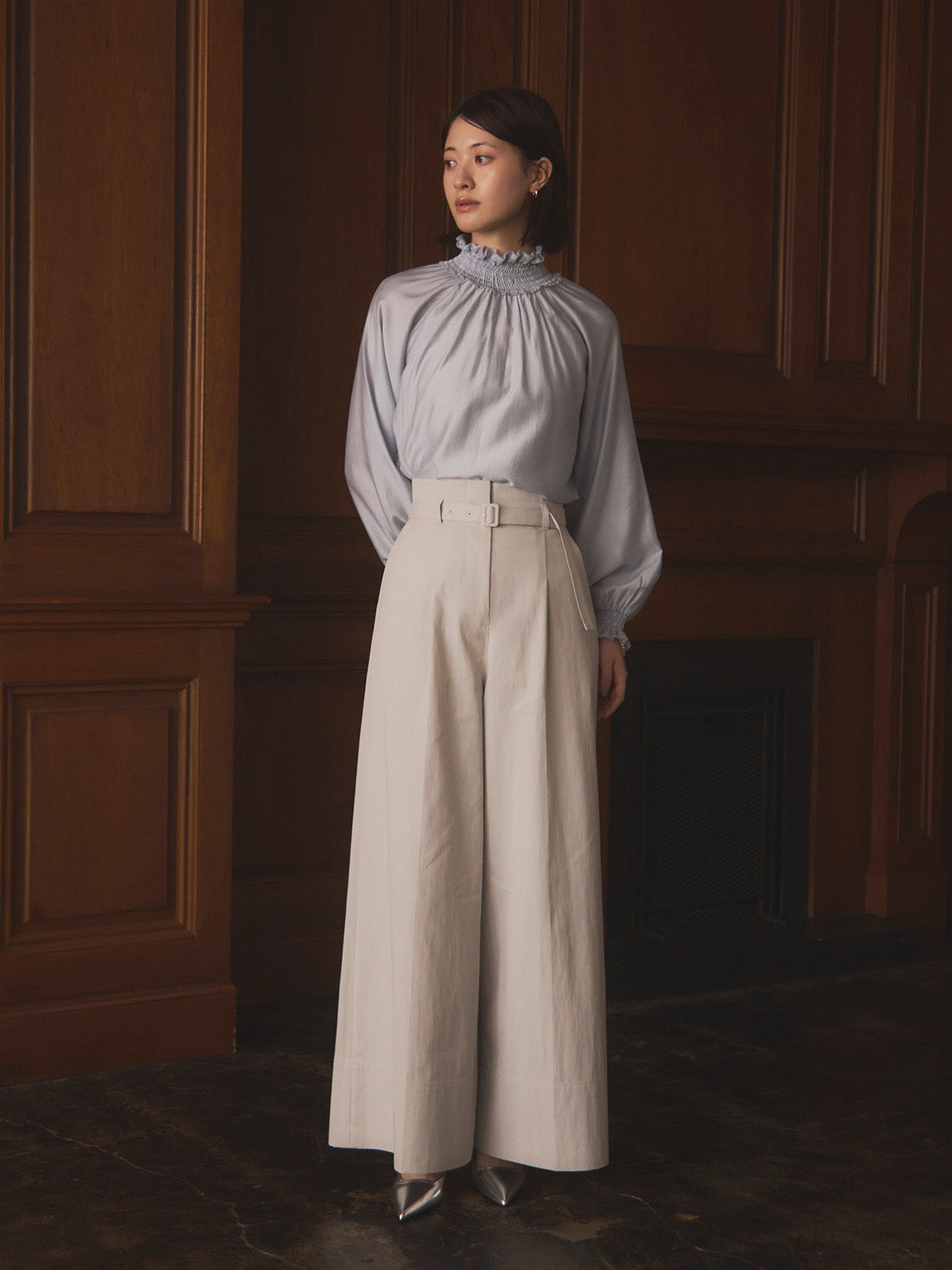 MODEL:166cm／COLOR:IVORY／SIZE:36