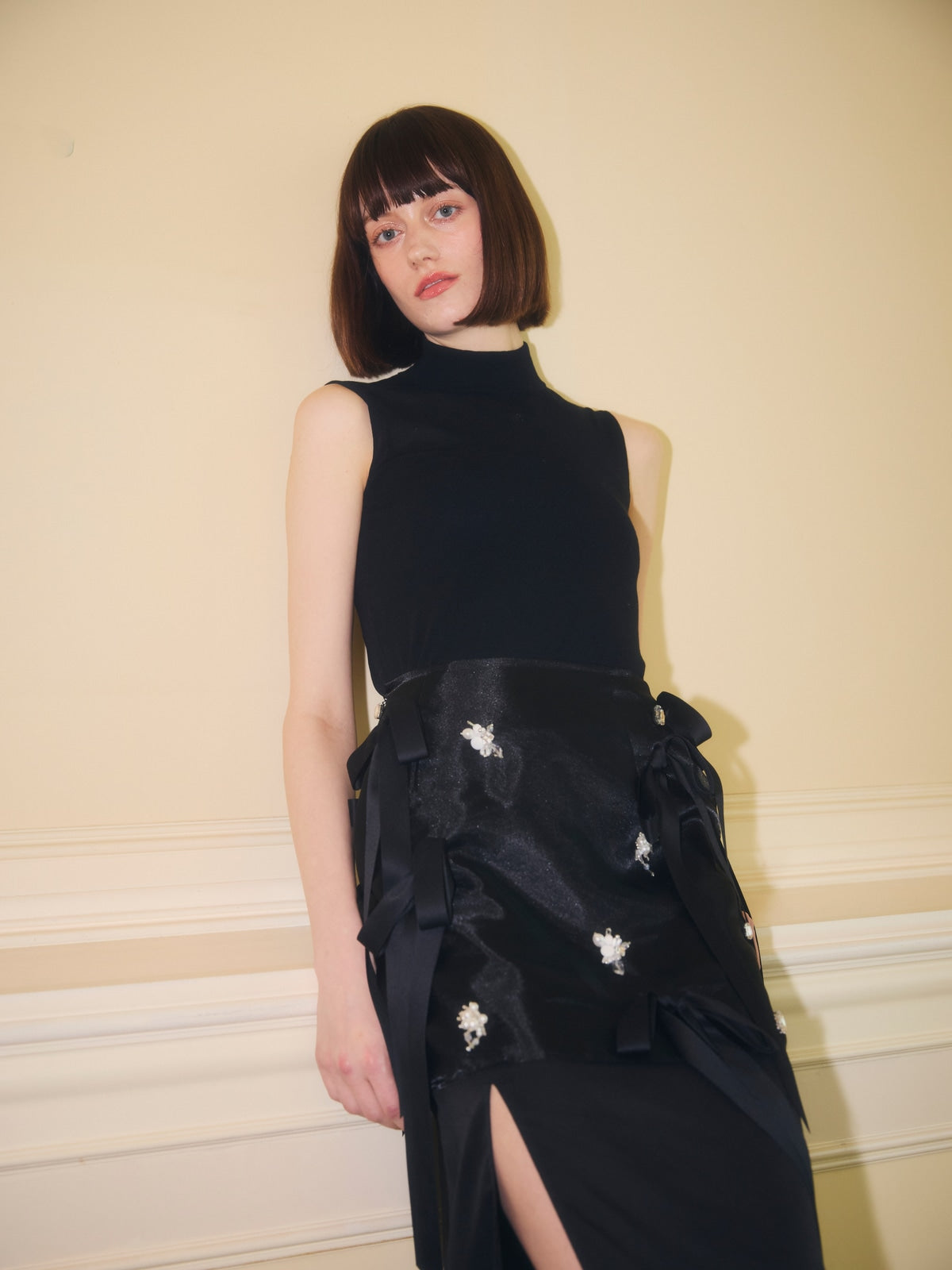 PAPILLON SHEER KNIT TOP