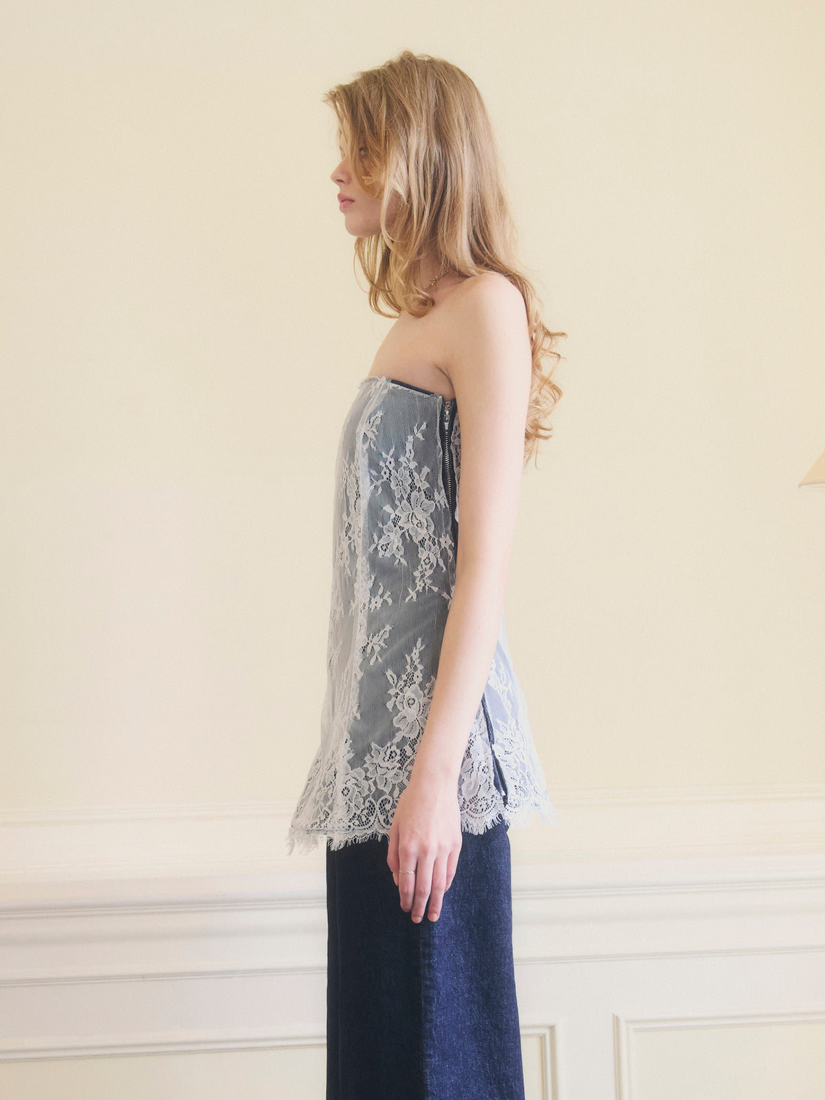 JANE DENIM PEPLUM TOPS