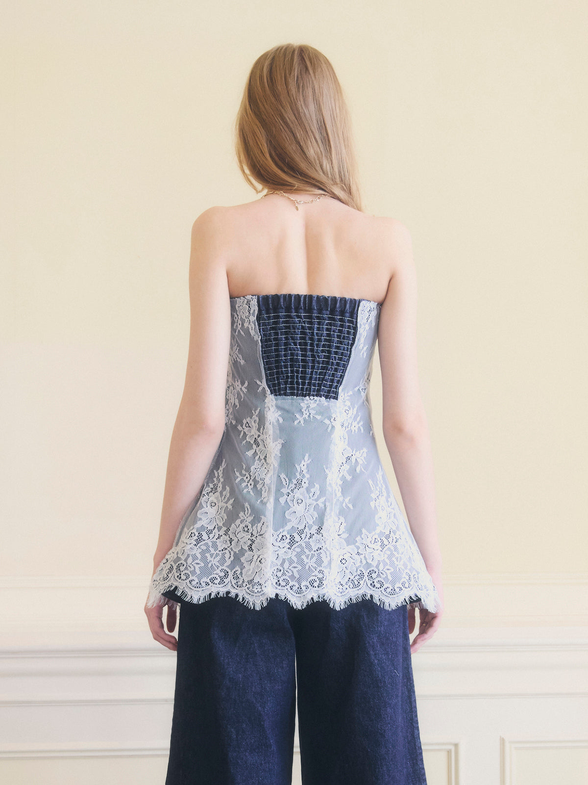 JANE DENIM PEPLUM TOPS