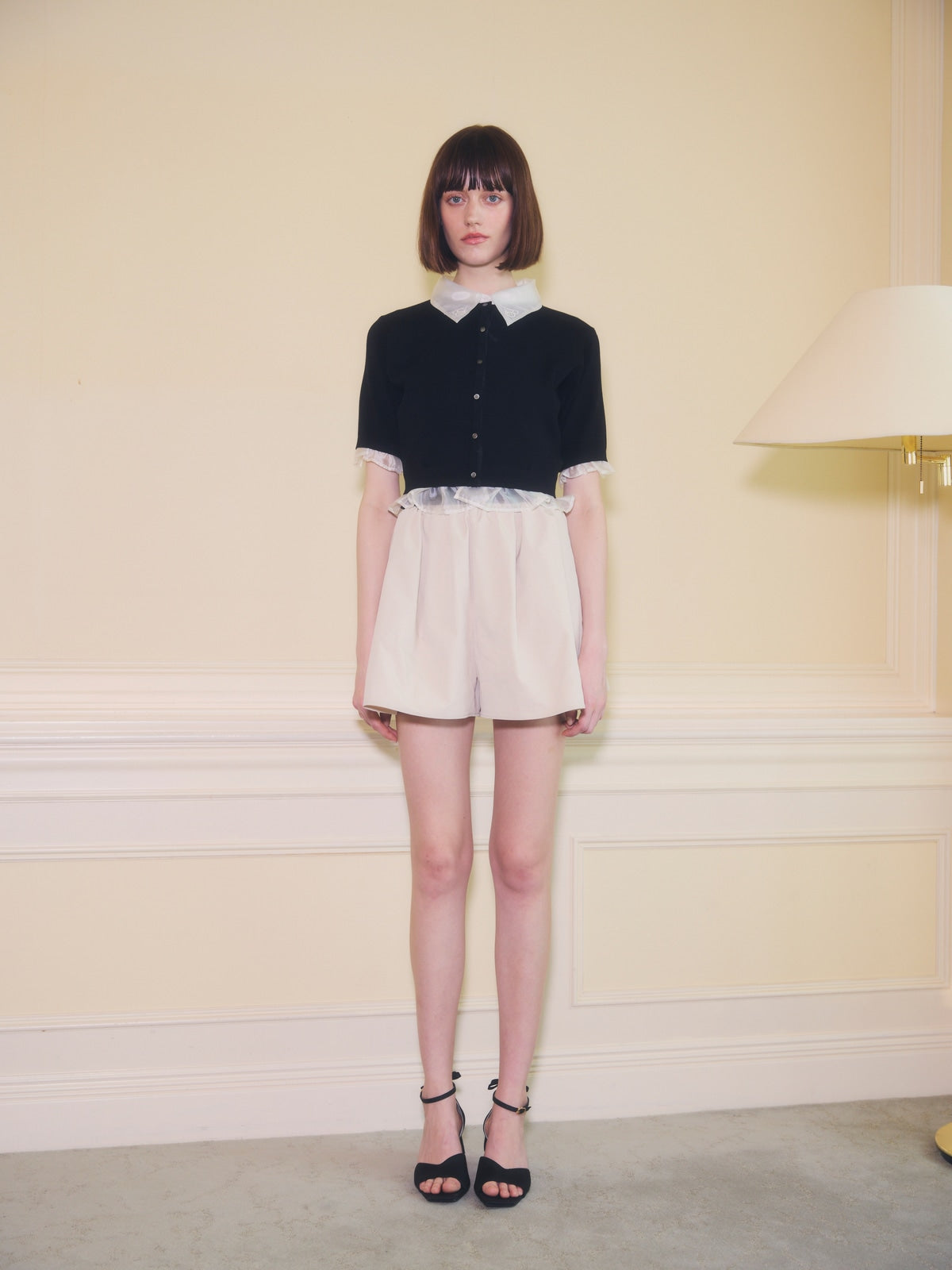 SIGN COLLAR CARDIGAN