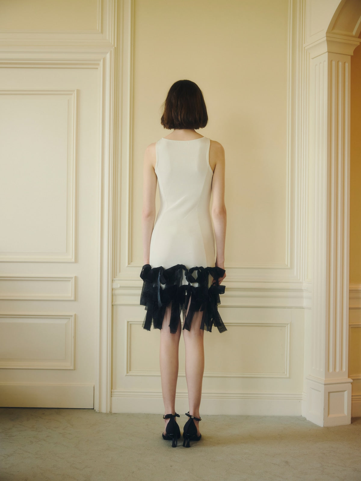 RIBBON HEM KNIT DRESS