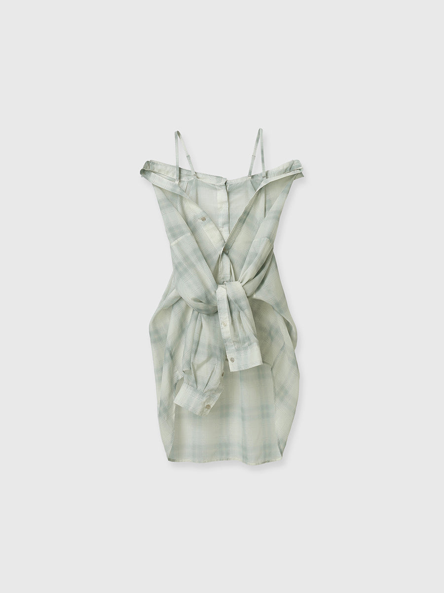 シアーチェック2WAYシャツ