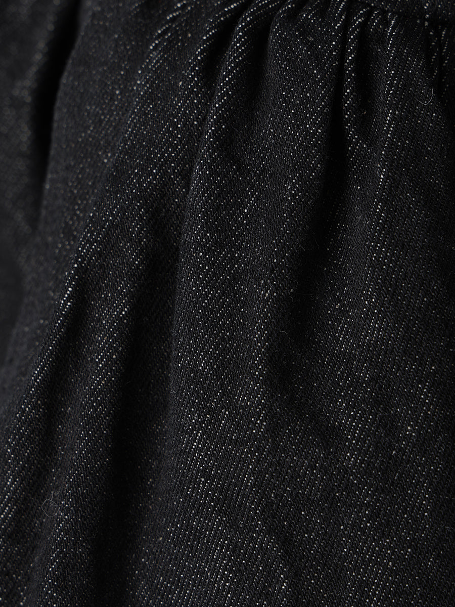 ペプラムデニムビスチェ