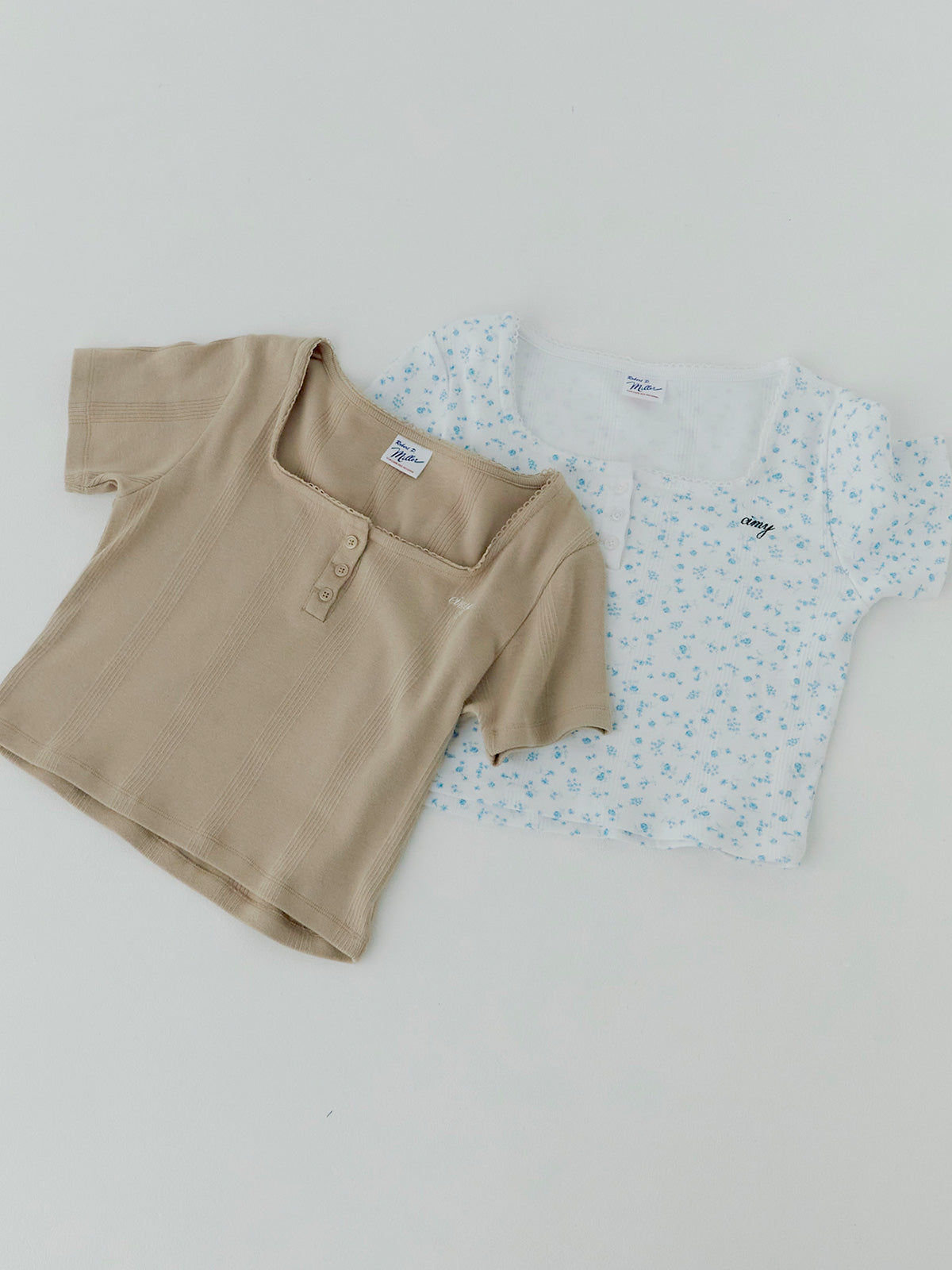 miller×eimy ハーフスリーブコンパクトTシャツ