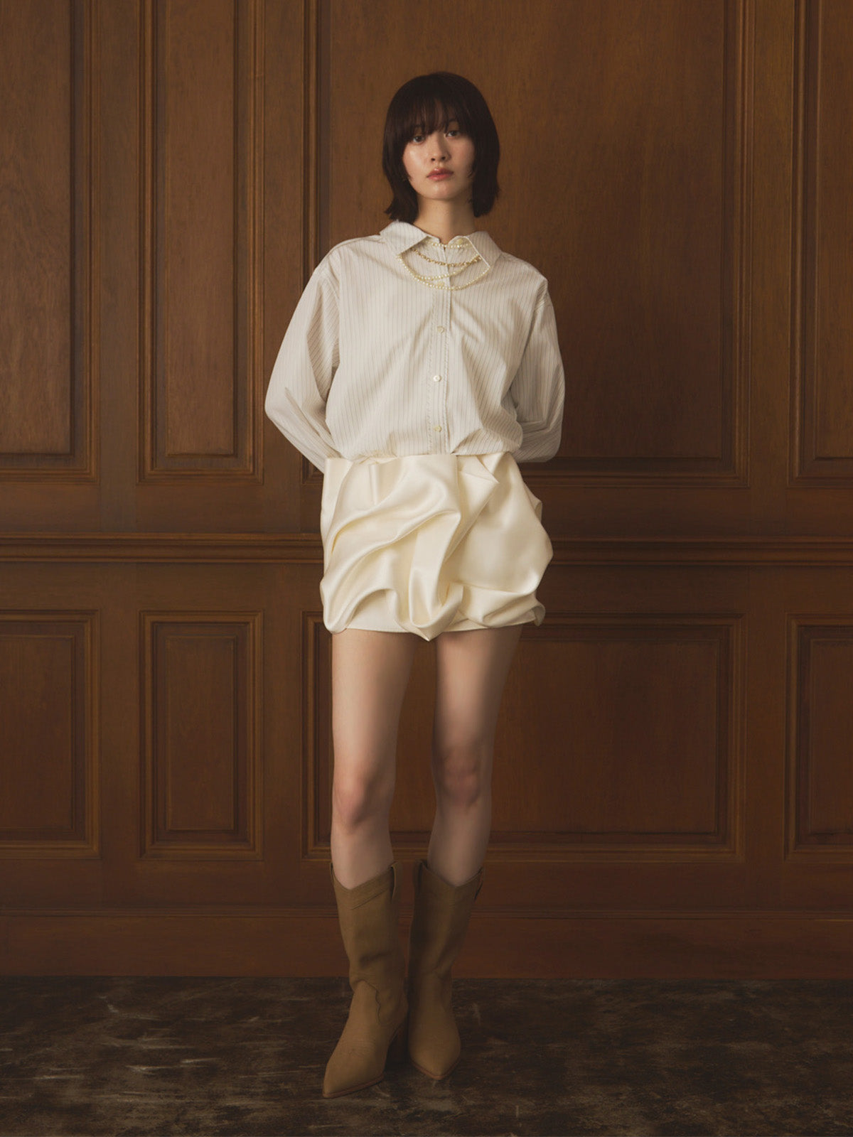 ドレープバルーンミニスカート