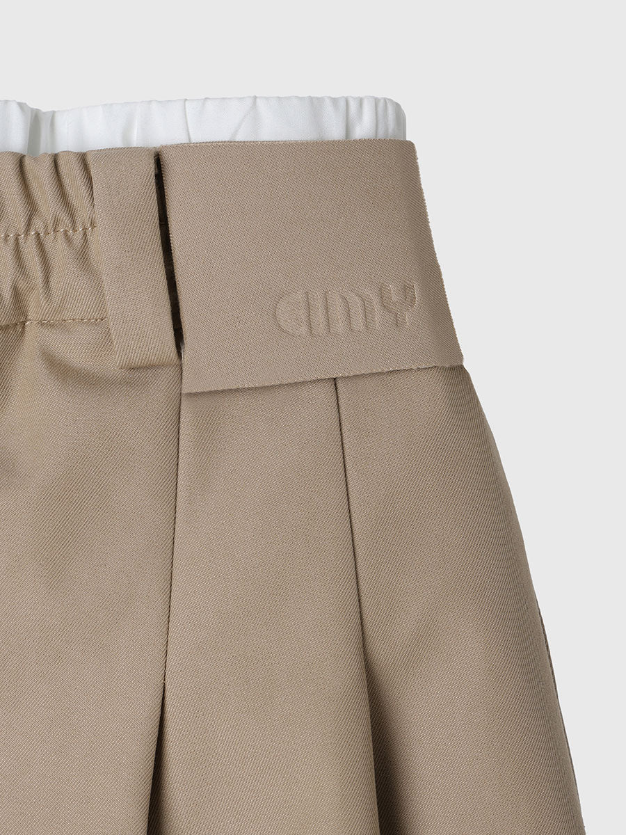 レイヤードプリーツミニスカート