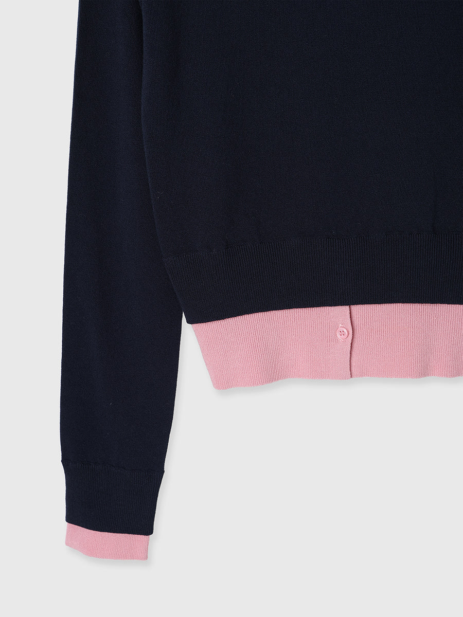 ニットレイヤードトップス