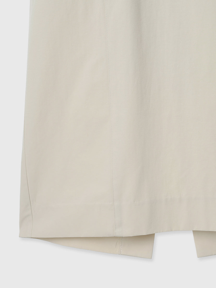 ショルダーデザインバックオープンワンピース