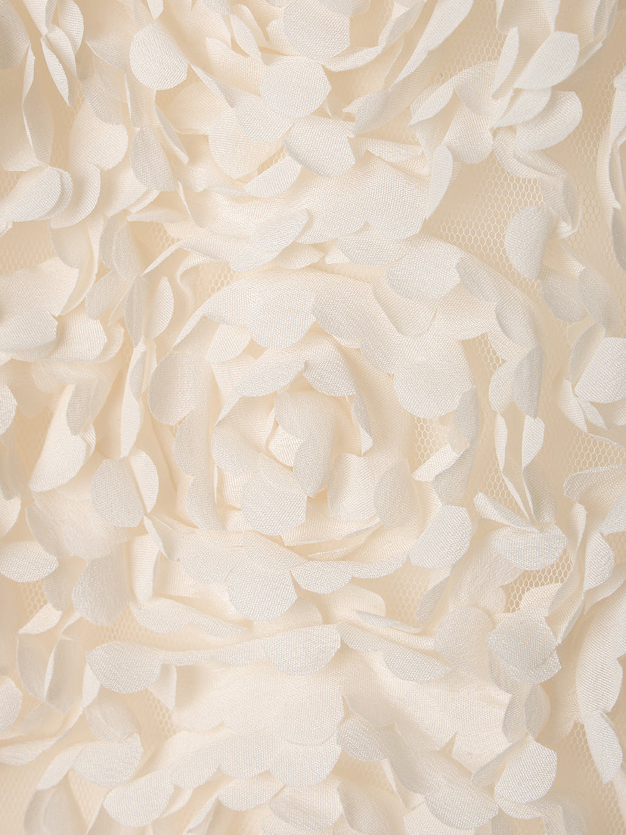 ボリュームフラワーモチーフアメスリワンピース