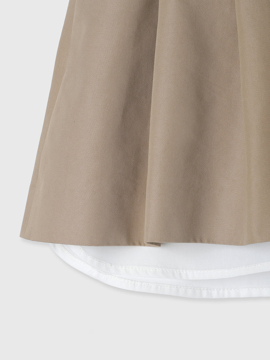 レイヤードプリーツミニスカート