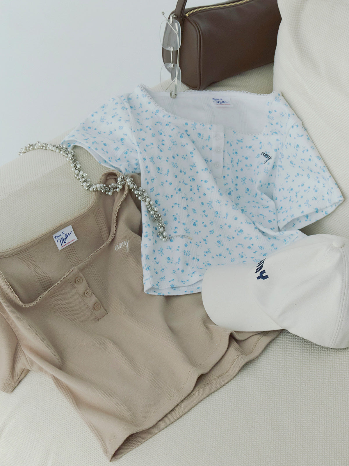 miller×eimy ハーフスリーブコンパクトTシャツ