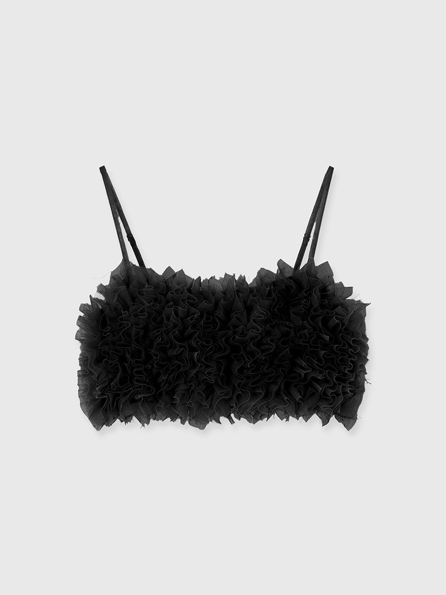 チュールフリルベアトップ