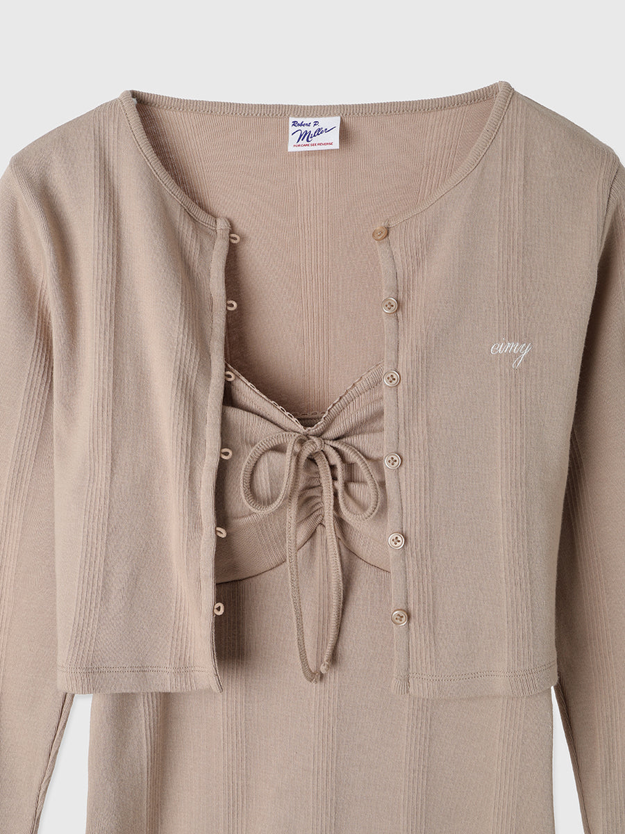 miller×eimy カーデショートワンピース