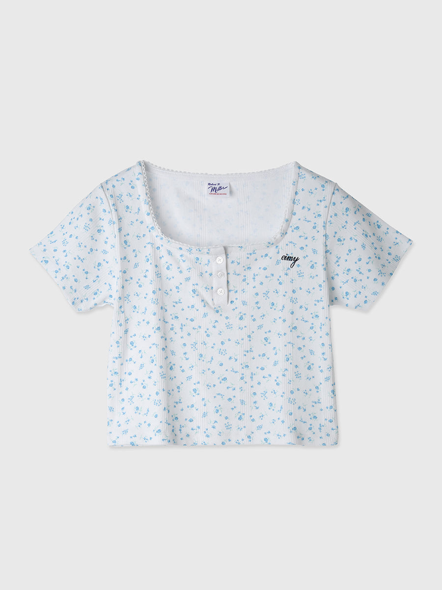 miller×eimy ハーフスリーブコンパクトTシャツ