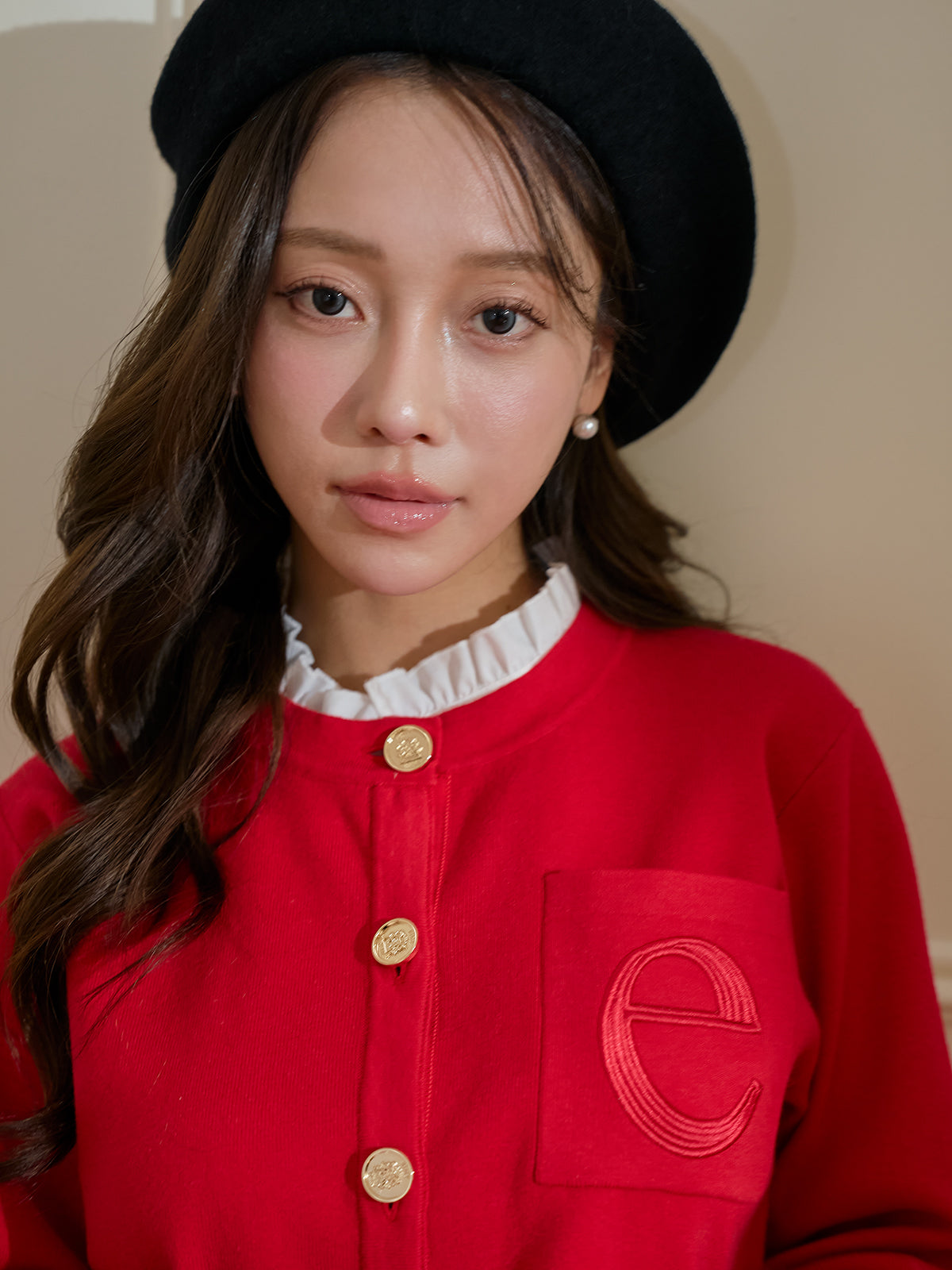 【New Color】Attached collar ニットジャケット