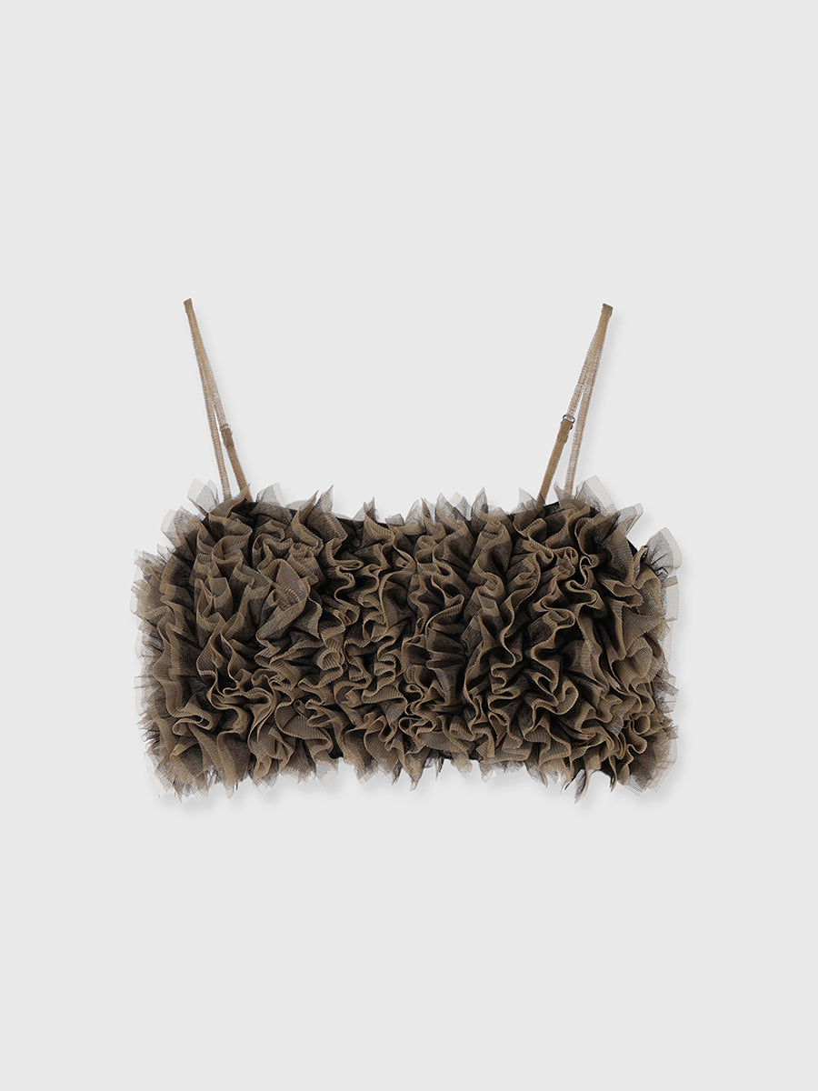 チュールフリルベアトップ