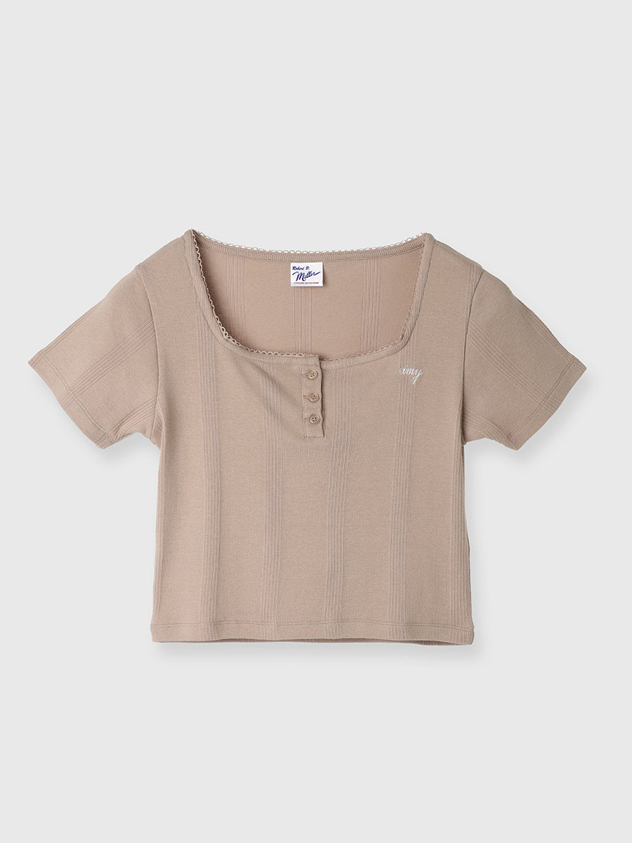 miller×eimy ハーフスリーブコンパクトTシャツ