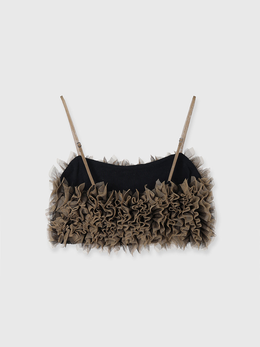 チュールフリルベアトップ