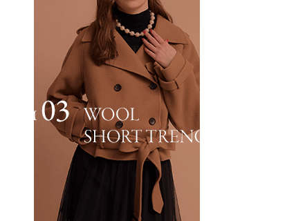 ウールショートトレンチコート
