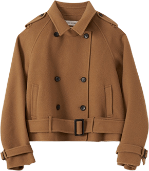 ウールショートトレンチコート